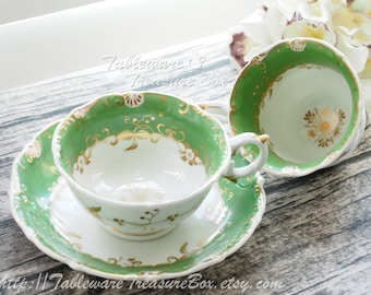 3pc set - H & R Daniel Pattern no. 4767 TWO Cups and Saucer TRIO