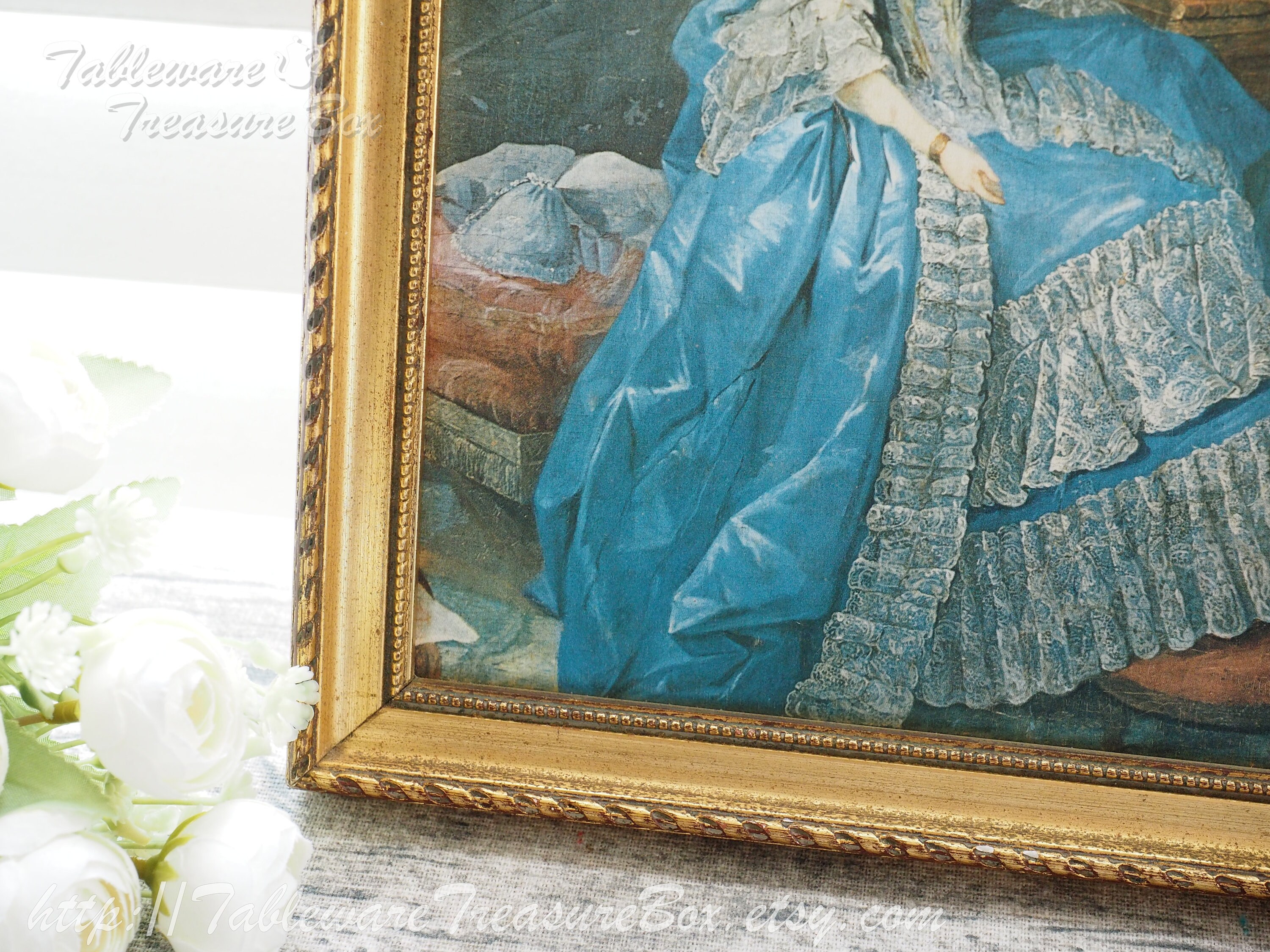 フランス王妃マリー・アントワネットのヴィンテージ額入り肖像画