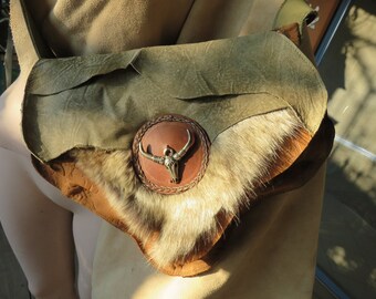 Leather bag, shoulder bag, woman, burning man, gift, Vikings, Christmas gift, vintage, Bohemian, Hippie Style