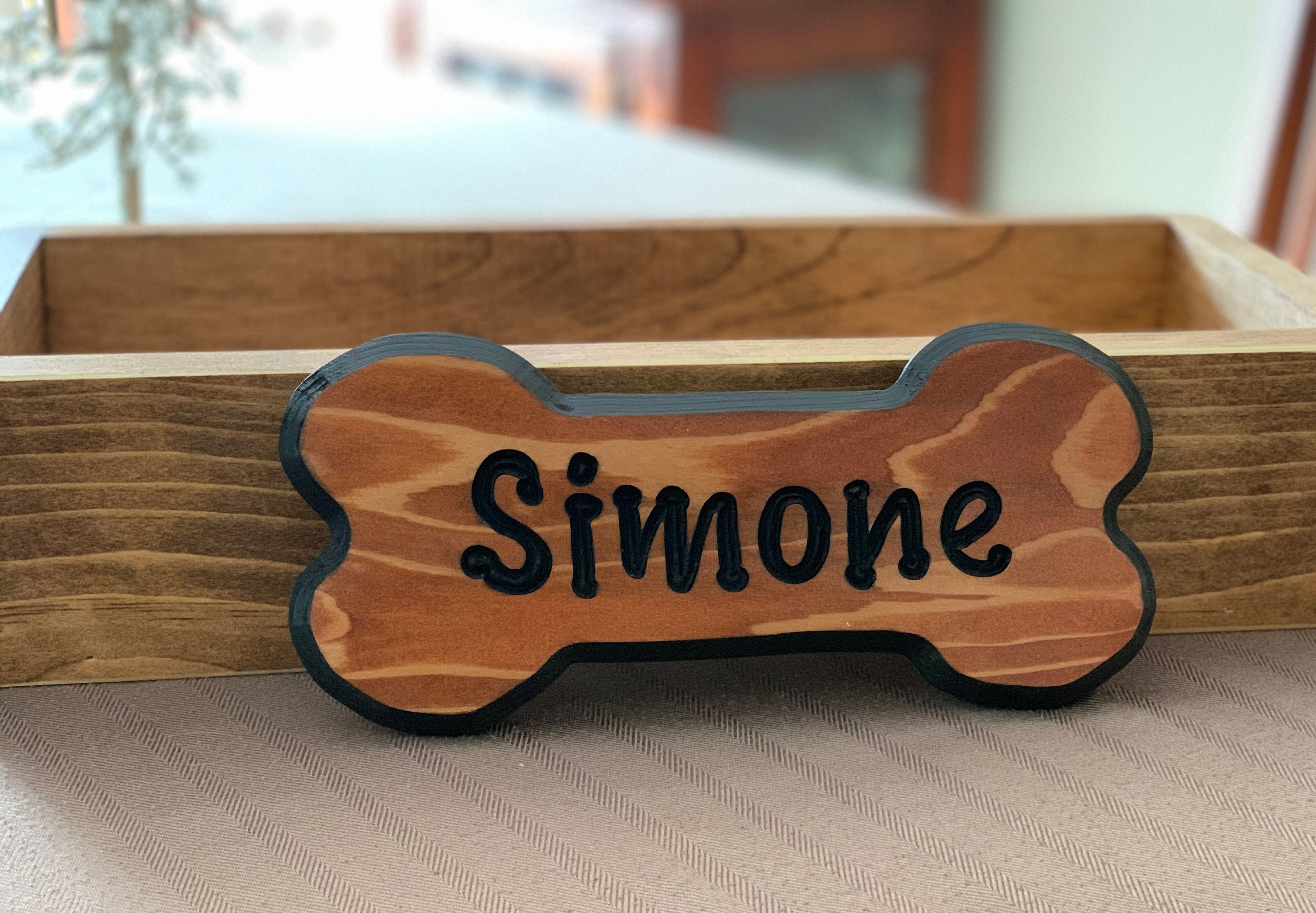 Dog Bone Sign Customized/Dog Crate Name Tag/Pet Lover Gift/Dog Etsy