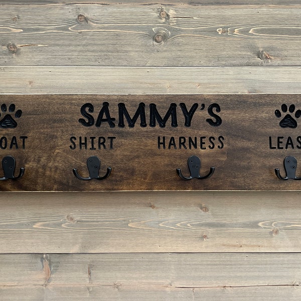 Dog Leash Rack Etsy