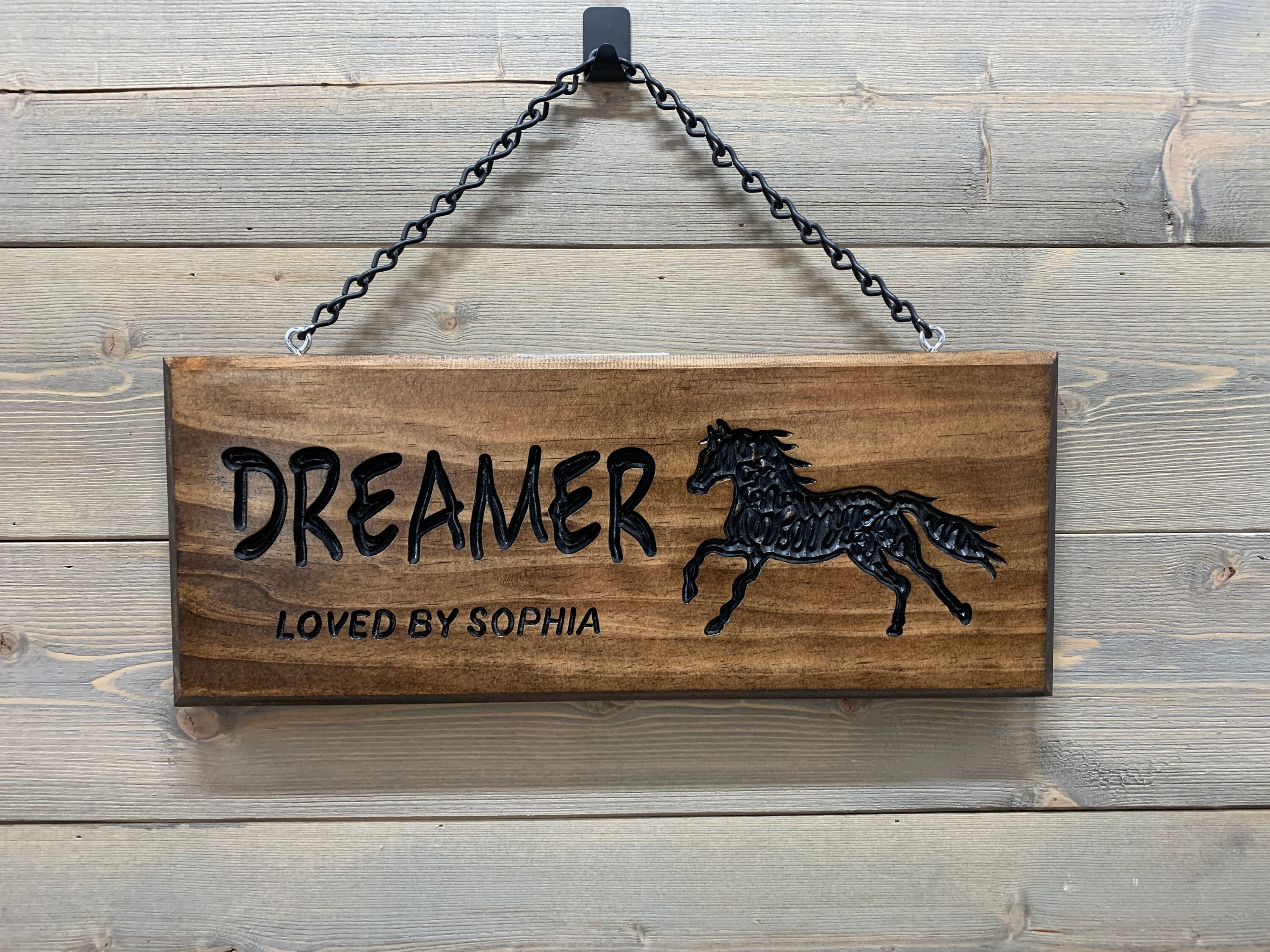 Stable Sign LARGE BASIC /Horse Stall Name Plate/Hand Routed Etsy