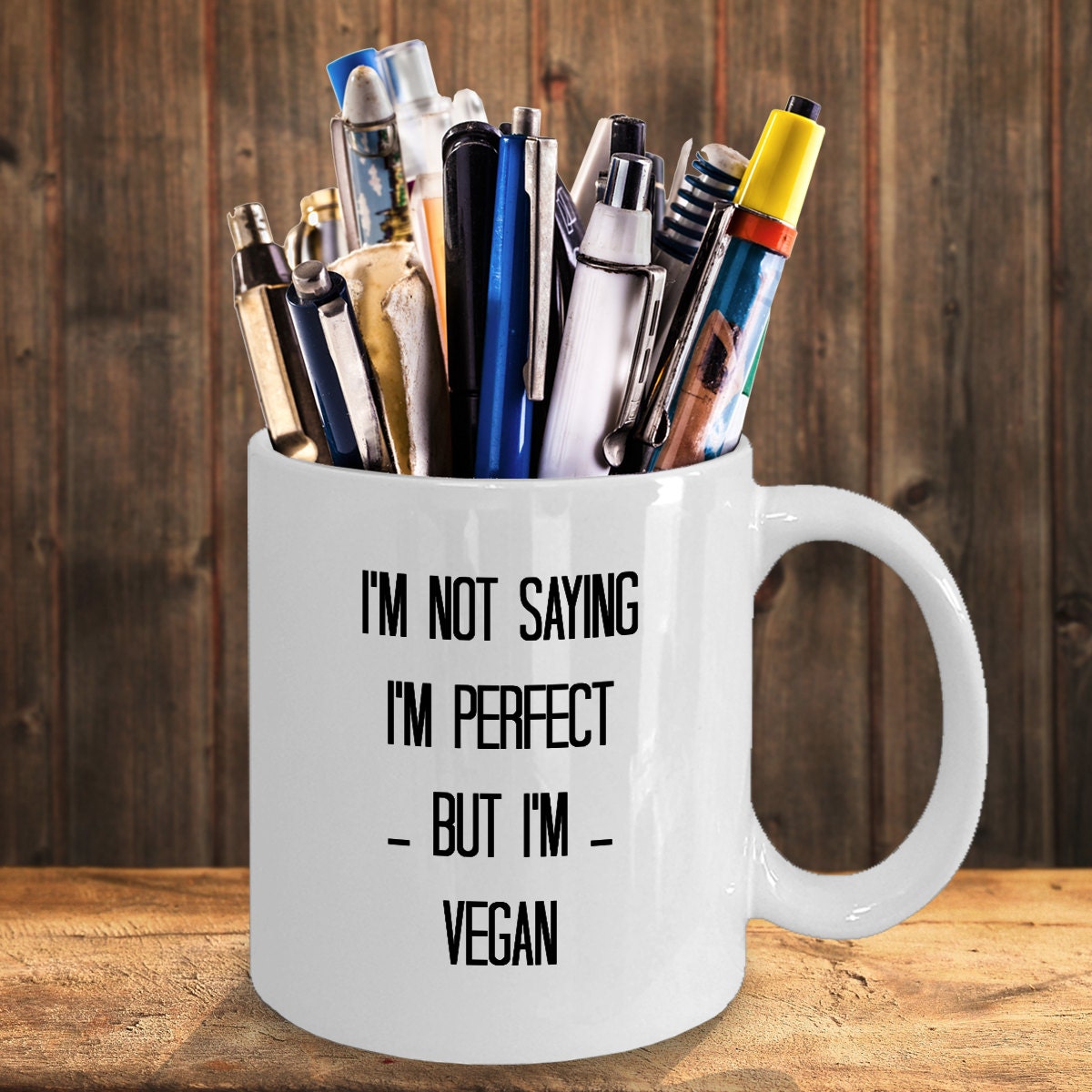 Funny Coffee Mug for Vegans, Gift for Vegan Friends, Tea Cup, Novelty