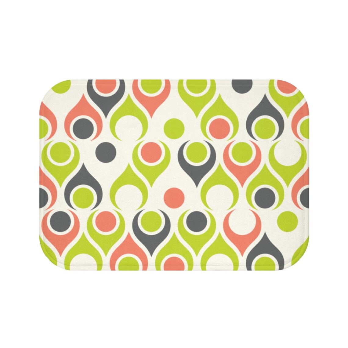 Mid Century Modern Bath Mat Retro Bathroom Shower Decor Etsy