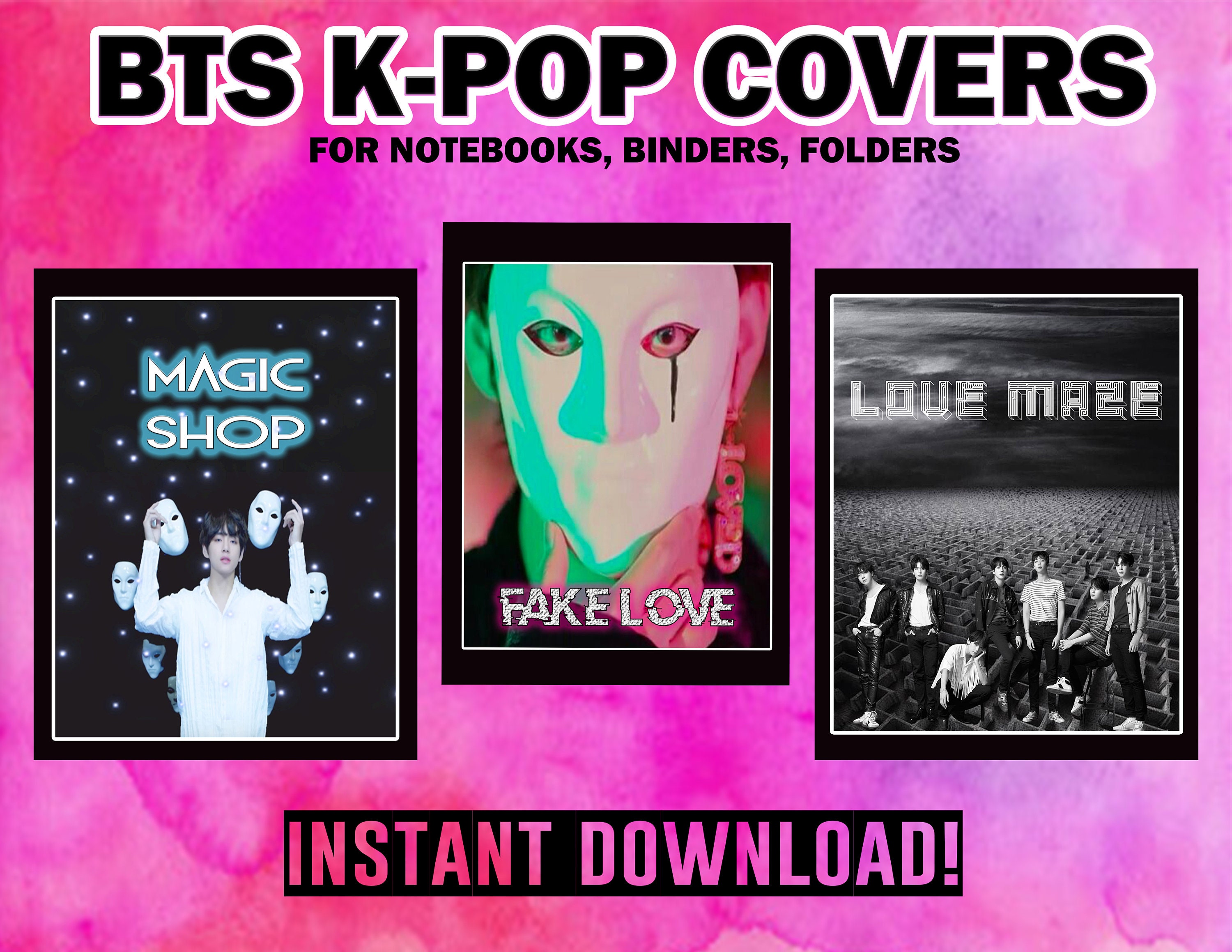 Impresión de BTS Notebook/Binder/Folder Cover | Etsy