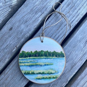 Beach Ornament is a Hand Painted and One-of-a-Kind Coastal Christmas Gift