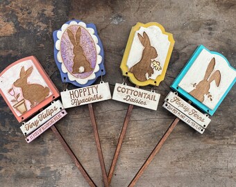 Plant Stakes Hand Painted for Easter Flower Gifts