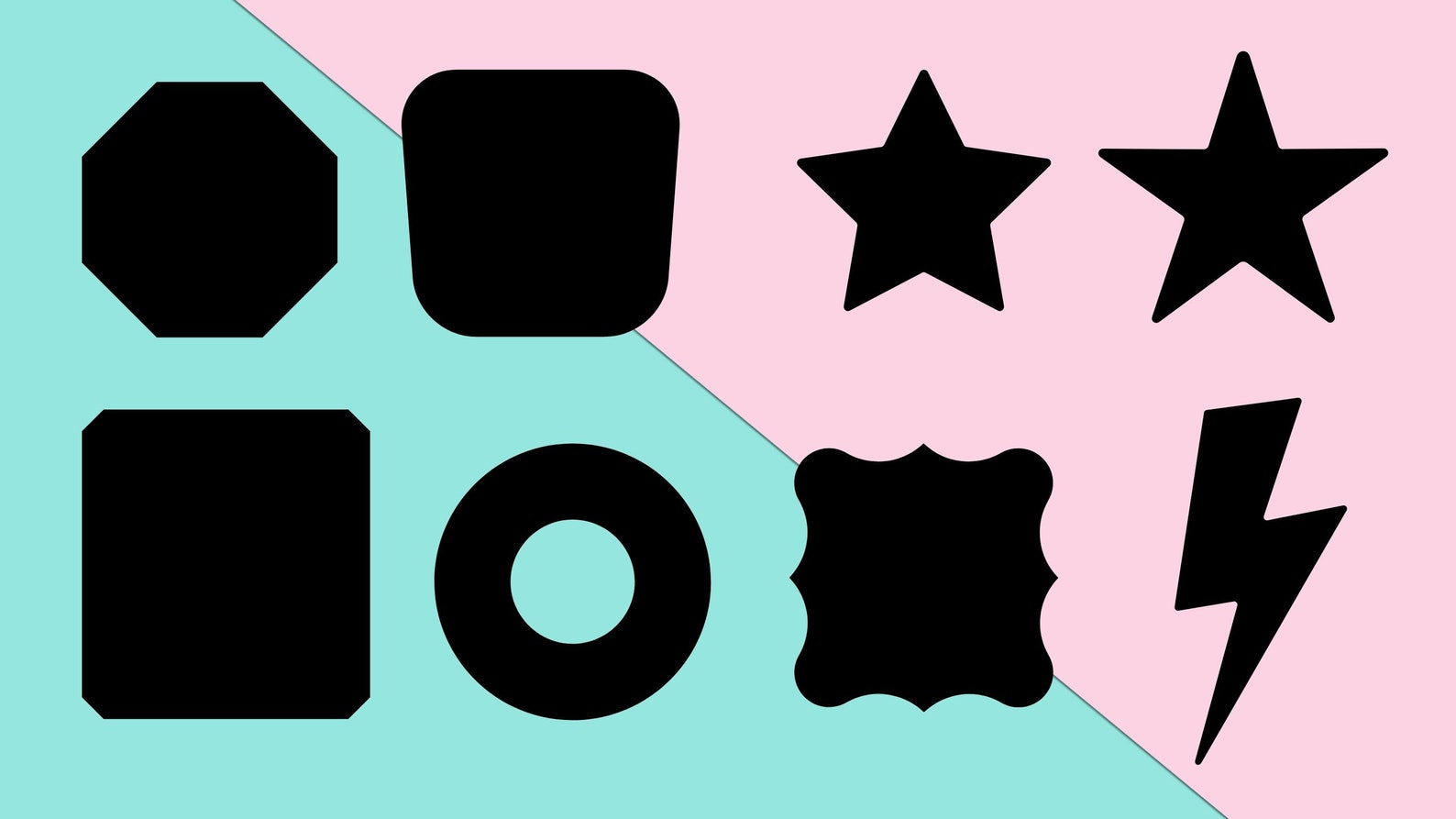 52 Simple Shapes Pack Ready to be used with Cricut Digital Etsy