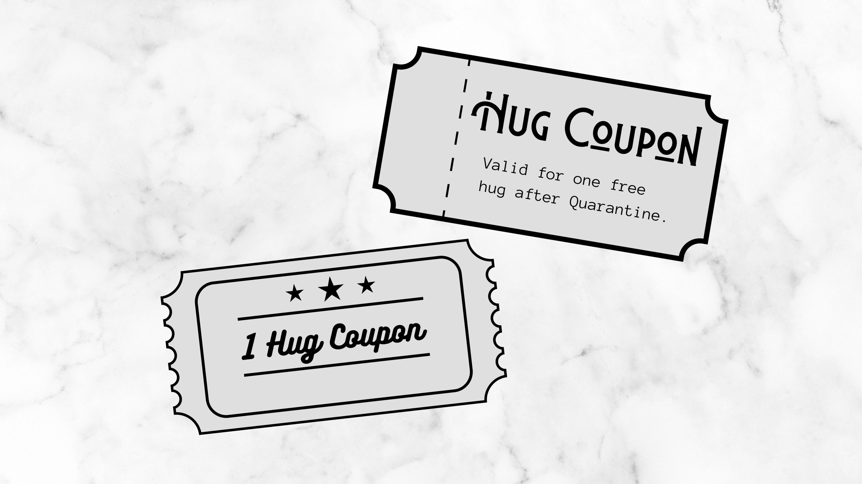 Free Hug Coupon Templates Digital Download Etsy