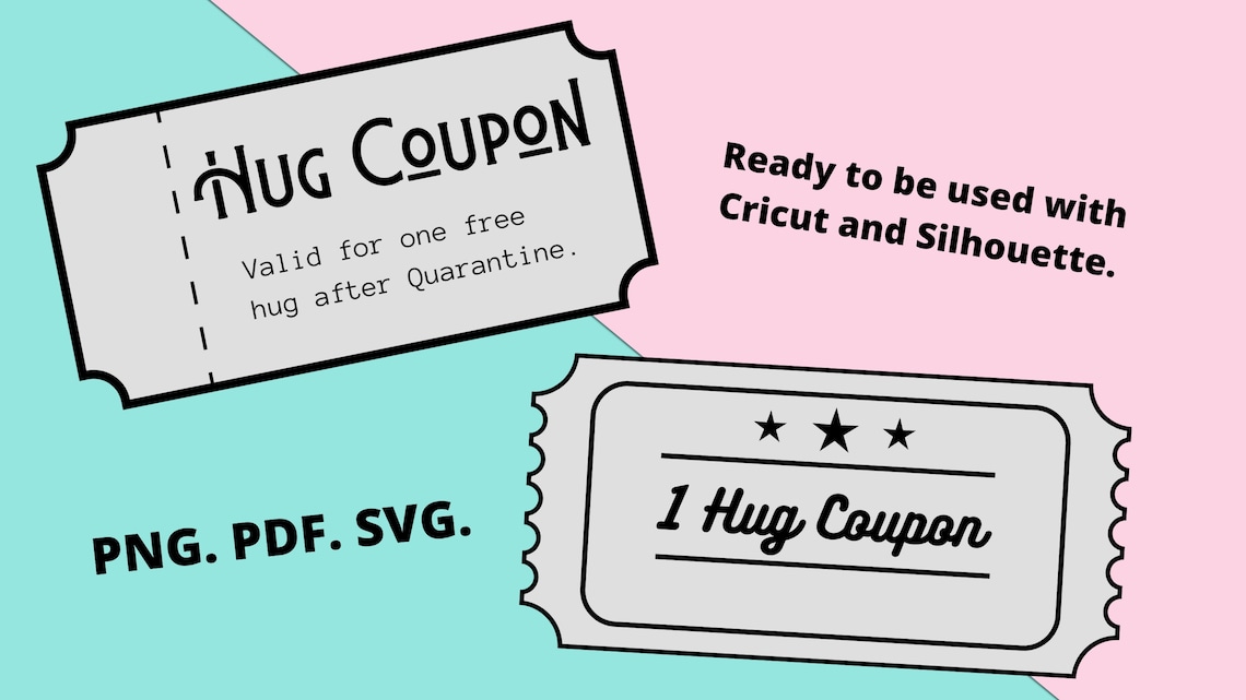 Free Hug Coupon Templates Digital Download Etsy