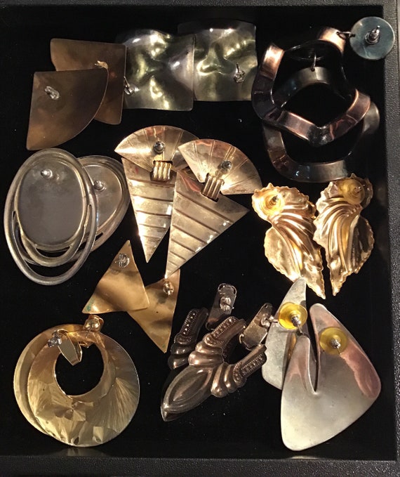 1980’s metal earrings - image 2