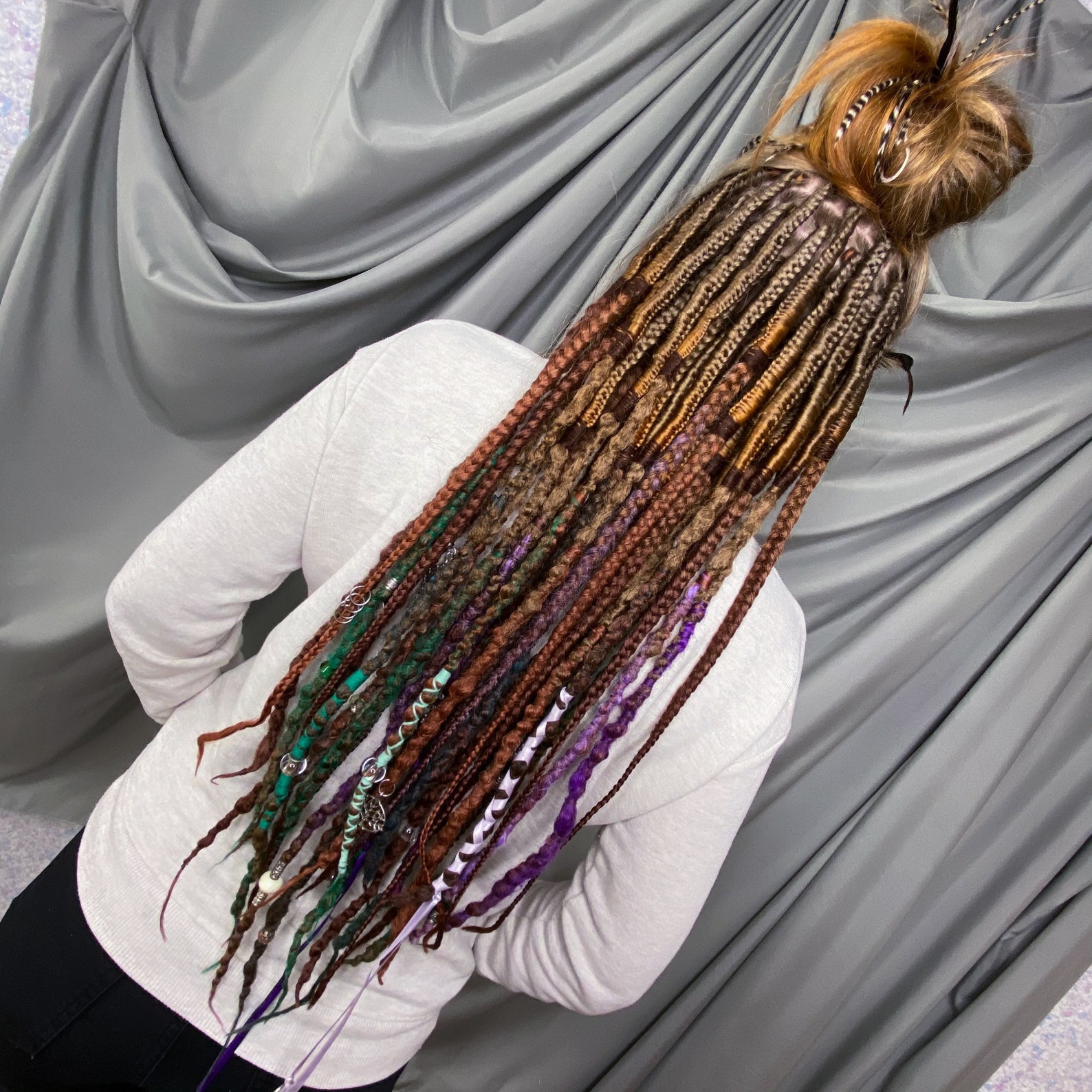 Boho Dread Extensions Synthetic Dreads Hippie Dreads Etsy