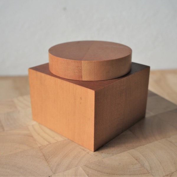 Handmade Wooden Cube/ Desk Accessory/ Walnut Box/Adam Dorset/Father's Day Gift