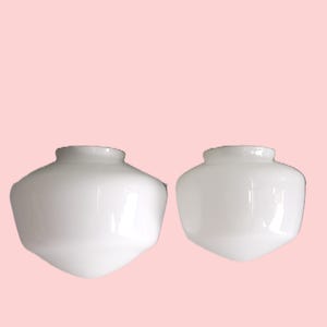 Vintage Milk Glass Schoolhouse Light Diffuser: Acorn Shade, 4&quot; Fitter