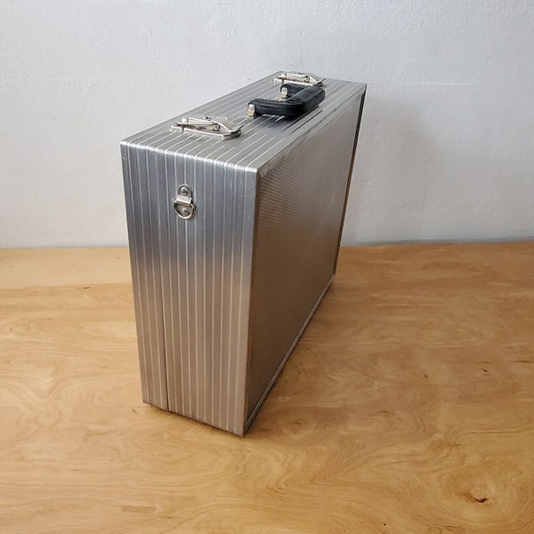 Metal Adapt-A-Case By Fiberbilt/ Vintage Photo Supply Case/ Aluminum Suitcase