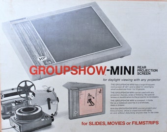 Groupshow Mini Rear Projection Screen/ Small Audience Viewer/ c. 1960's Photographic Equipment/ Imaging