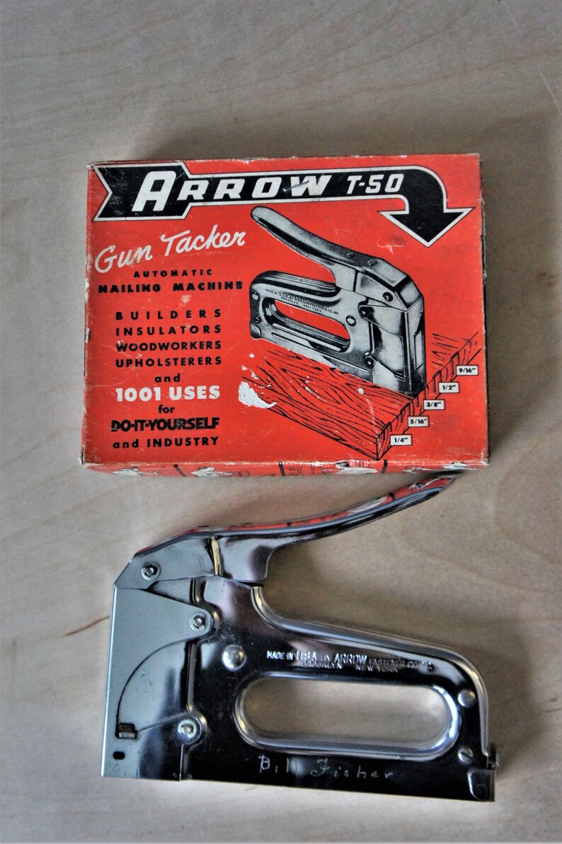 Vintage Arrow T50 Gun Tacker/ Upholstery Stapler Etsy
