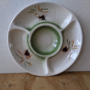 VTG Lane & Co Van Nuys Calif California Pottery 1961 Divided Serving Dish 3060