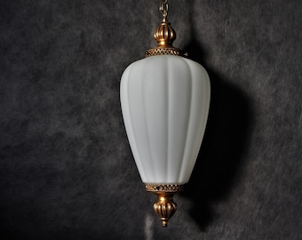 Regency Teardrop Pendant Swag Lamp/ Moroccan Style Extra Large White Glass Swag Lamp/Opaque Glass