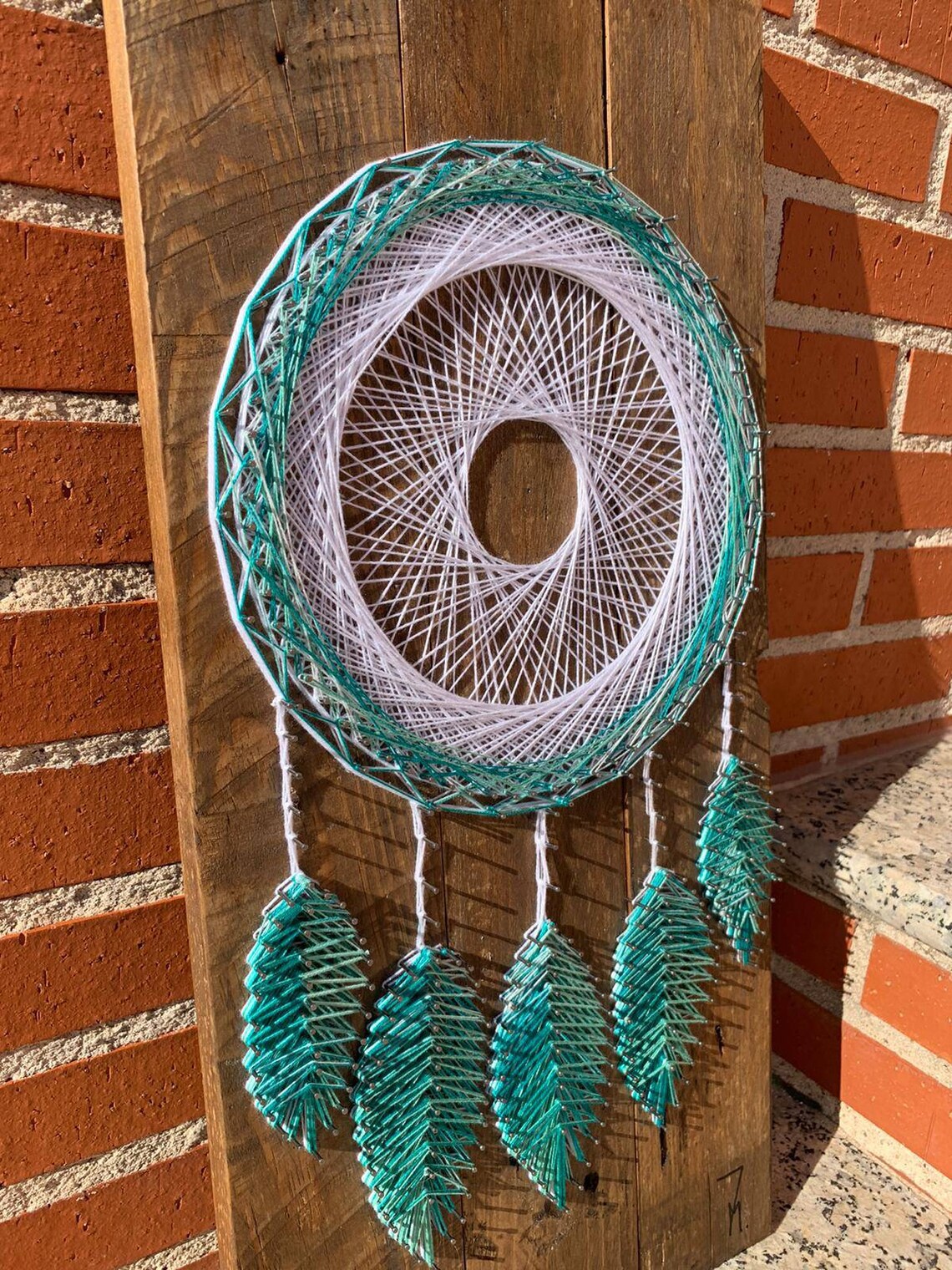 Dream Catcher String Art Custom Mandala with Feathers Etsy France