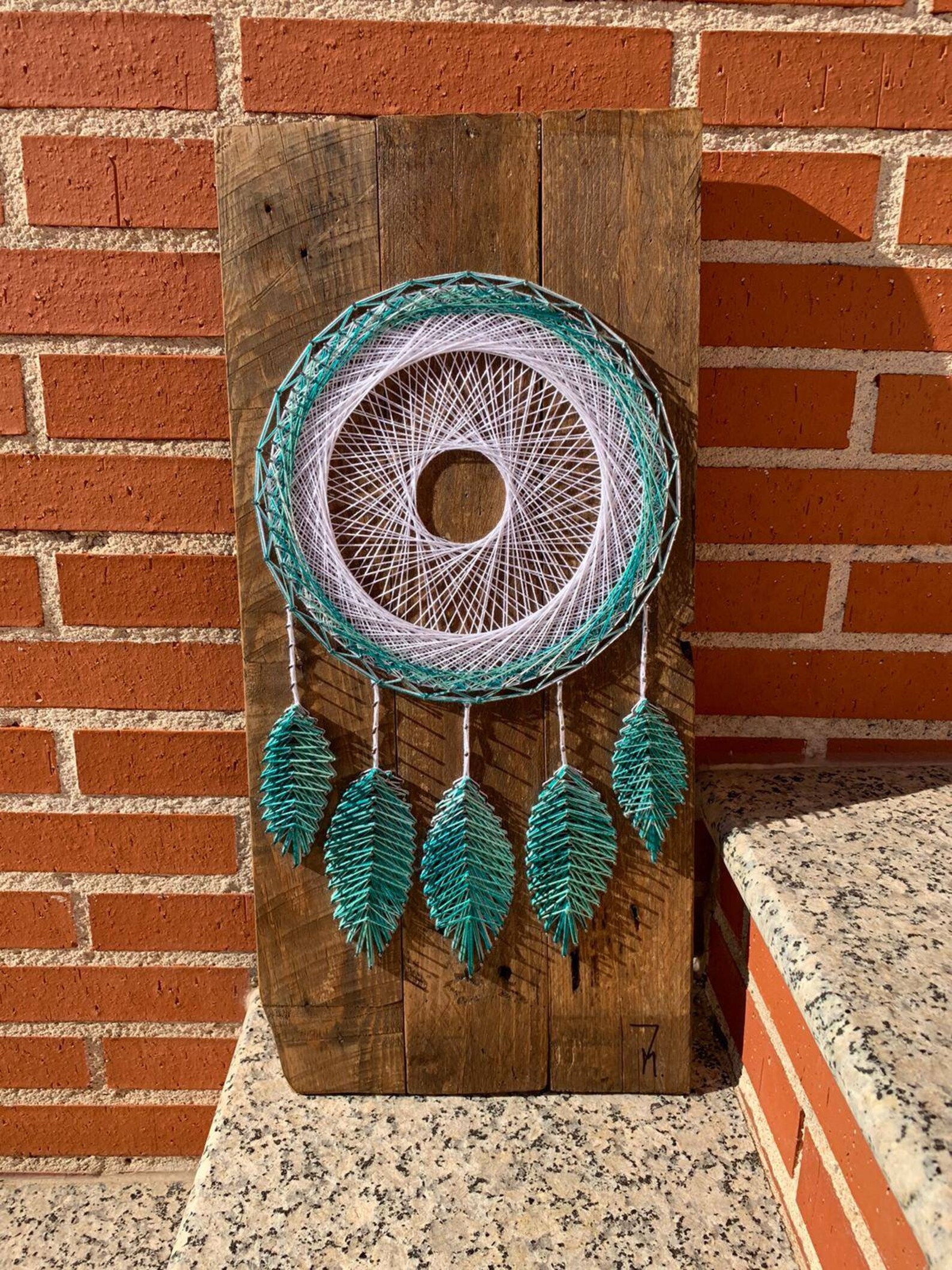 Dream Catcher String Art Custom Mandala with Feathers Etsy France