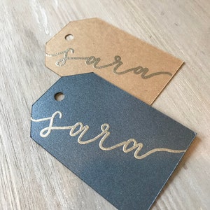 MULTIPLE COLORS, Personalized Calligraphy gift tags, gift tags, bachelorette, bridesmaids, wedding favor, teachers, sorority, teachers