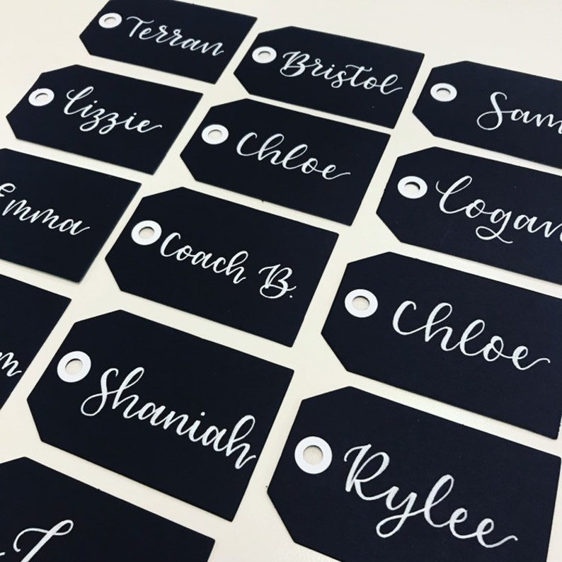 Handwritten Lettered Gift Tags, Name Tag, Bachelorette, Bridesmaids
