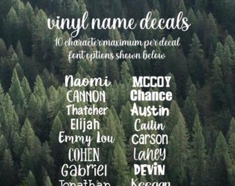 Custom Name Decals, Name Stickers