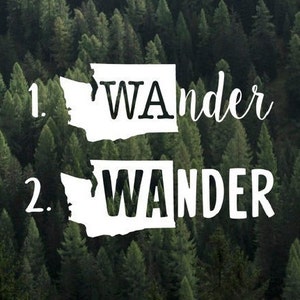 Wander Washington State Vinyl Decal
