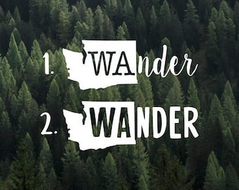 Wander Washington State Vinyl Decal