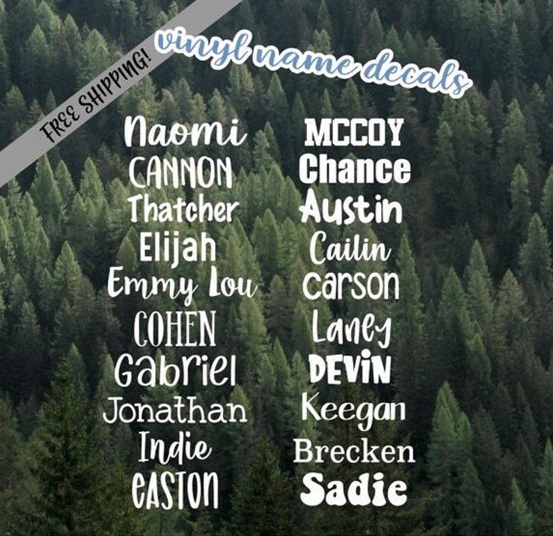 Personalized Name Vinyl Decal *10 CHARACTER MAXIMUM*