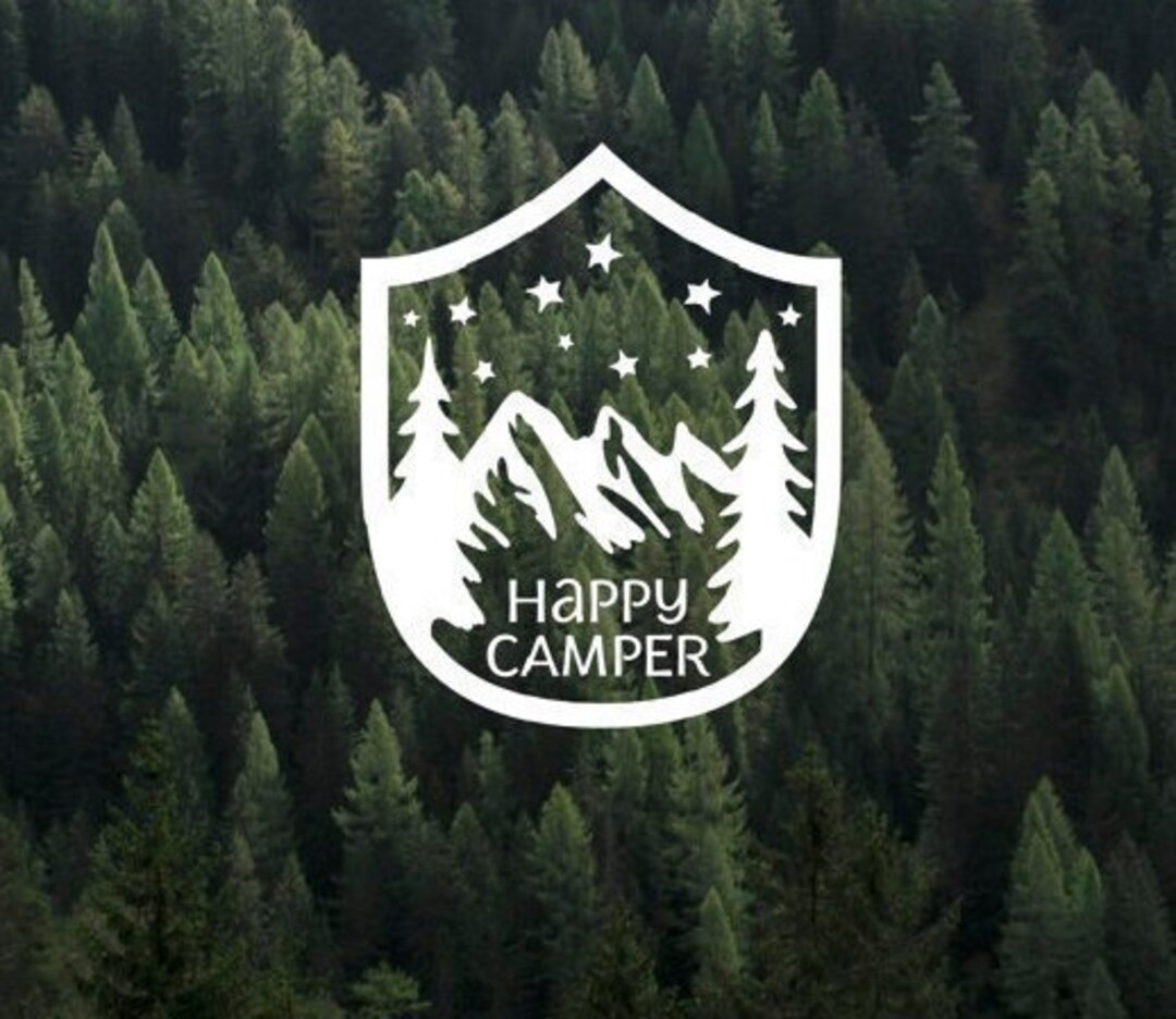 Happy Camper Vinyl Decal - Etsy
