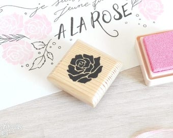 Rose flower stamp