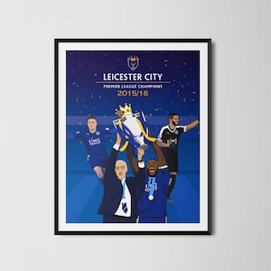 Impressão do Troféu Leicester City Champions 15/16