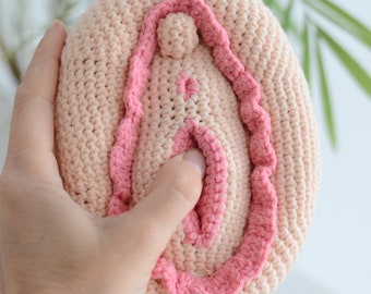 Crochet Art Toy – Handmade Funny Plush, Quirky Gag Gift, Unique Crochet Sculpture