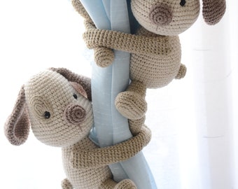 Crochet Dog Curtain Tieback: Nursery Decor, Amigurumi Toy