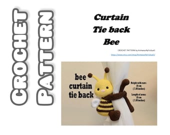 Patrón de alzapaños de cortina de abeja de crochet (en inglés)