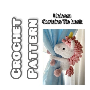 Crochet Unicorn Curtain Tieback Pattern (English)