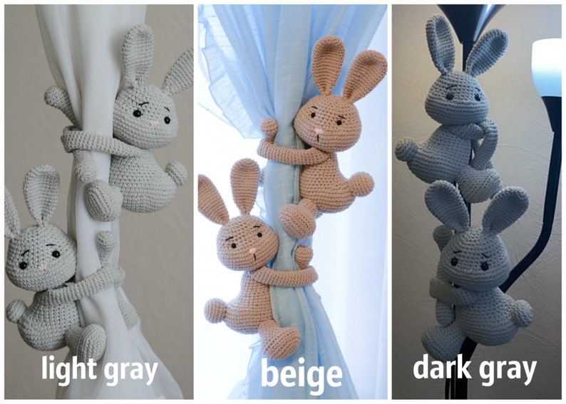 Bunny Curtain Tieback Rabbit Curtain Tieback Hare Amigurumi Etsy