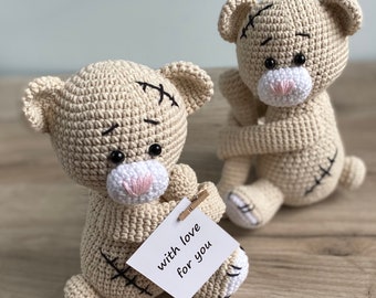 Crochet Teddy Bear Curtain Tieback: Nursery Decor, Stuffed Toy