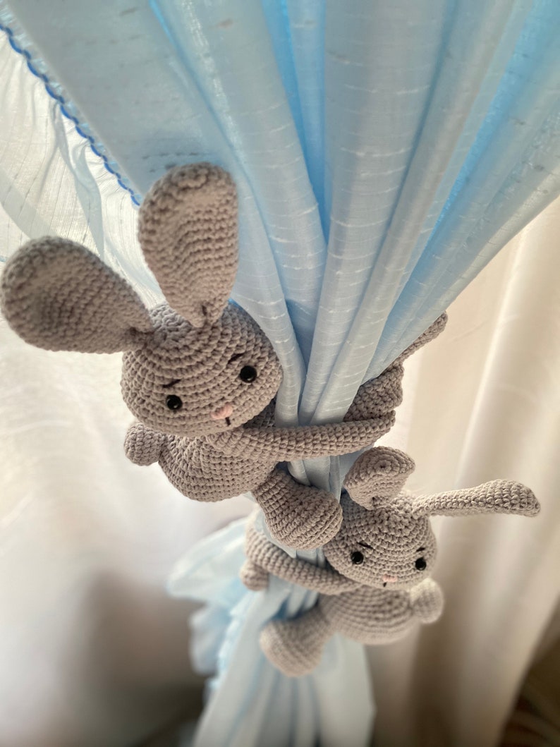Bunny Curtain Tieback Rabbit Curtain Tieback Hare Amigurumi Etsy