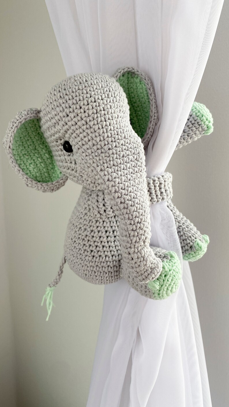 Elephant Curtain Tiebacks Elephant Tie Backs Nursery Decor Etsy