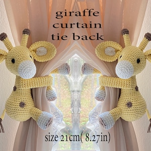Crochet Giraffe Curtain Tieback: Safari Nursery Decor