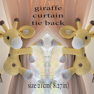 Safari Giraffe Curtain Tiebacks,  Baby Room Decor Holder camelopard Doll Toy giraffe Healty Nursery Safari animals theme  Valentines day