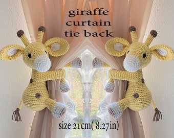 Crochet Giraffe Curtain Tieback: Safari Nursery Decor