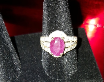 10k Yellow Gold Ruby Ring