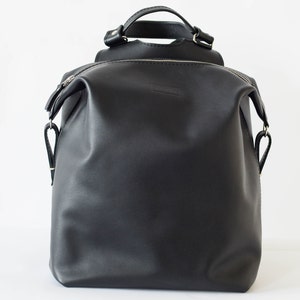 Leather backpack, Stylish leather rucksack for women, Spacious travel bag, Custom color leather Laptop case