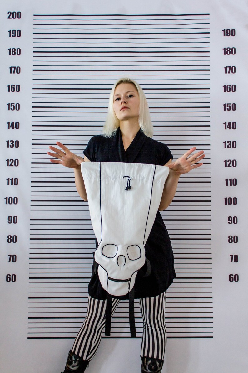 White Skull Backpack Skull Rucksack Skull Bag