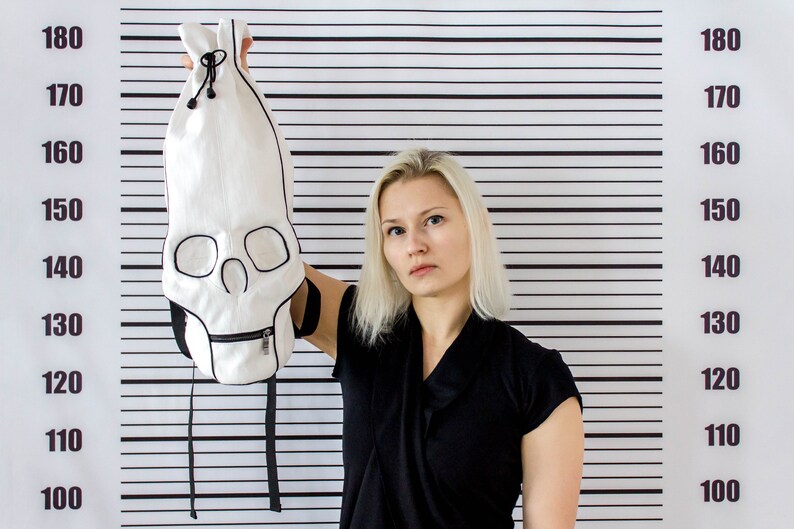 White Skull Backpack Skull Rucksack Skull Bag