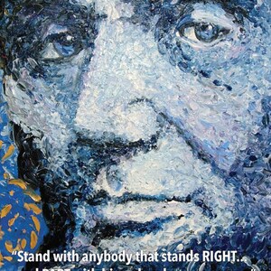 Abraham Lincoln Poster: &quot;Words to Learn By&quot; &quot;Stand with anybody that stands RIGHT...and part from him when he goes wrong.&quot;